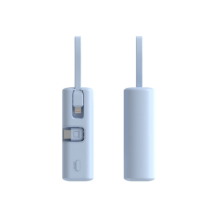 Bærbar Powerbank med integrert ladekabel og hurtigladingsfunksjon Skanto