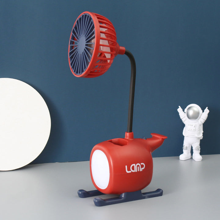 Kvinnenes multifunksjonelle USB skrivebord lampe med vifte Skanto
