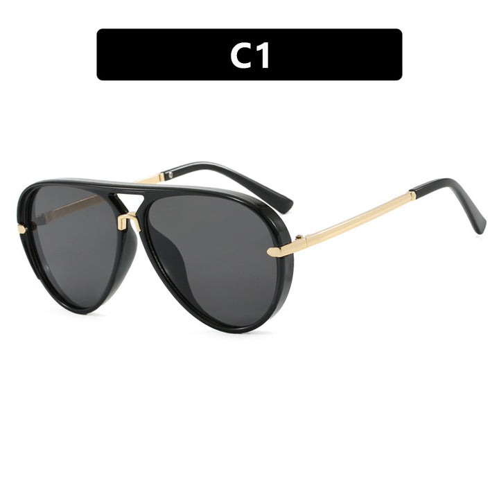 Women's Fashionable Pilot Sunglasses with Elegant Metal Accents Skanto