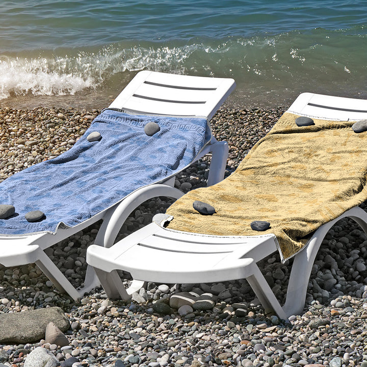 Strandhåndkle i hudvennlig mikrofiber med kreativ mønstermiks Skanto