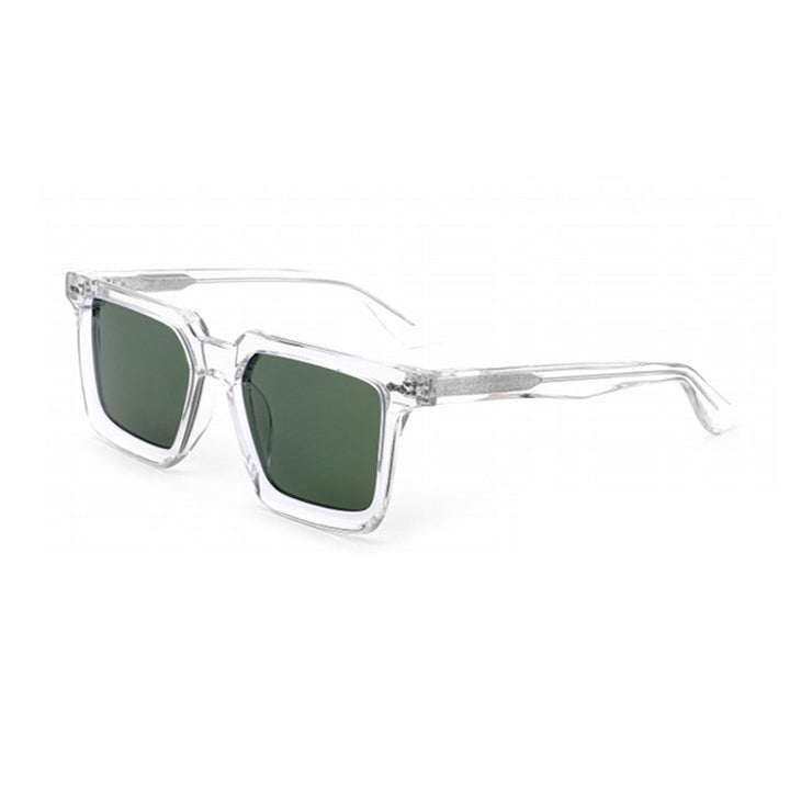 Dame solbriller i moderne, kvadratisk design med polariserte glass Skanto