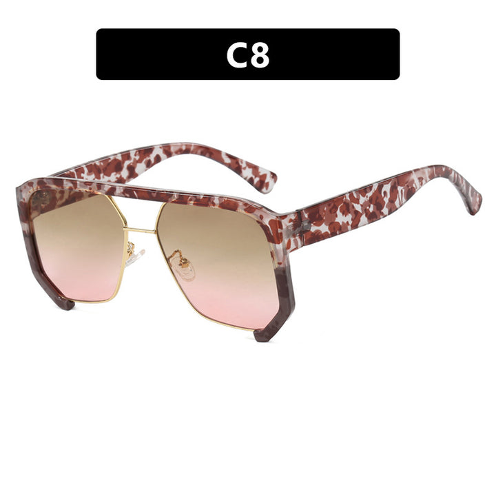 Skanto Women's Fashionable Oversized Sunglasses with Elegant, Faceted Frame Construction Skanto