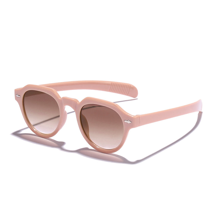 Dame solbrille med stillegående og unik ramme Skanto