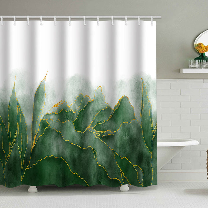 Kunstnerisk Marmorprint Dusjforheng Skanto