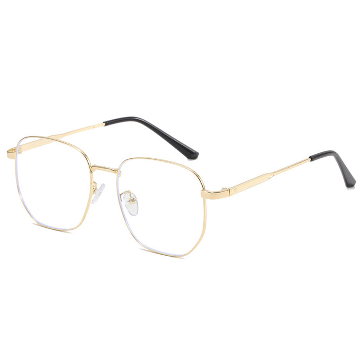 Dame moteriktig firkantet brille med lett metallramme Skanto