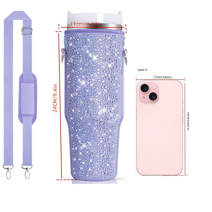 Dame Drikkeflaske Cover med glitrende Rhinestones Skanto