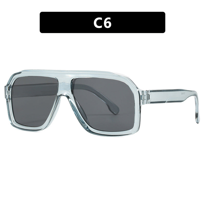 Women's large square sunglasses in modern design with robust frame Skanto