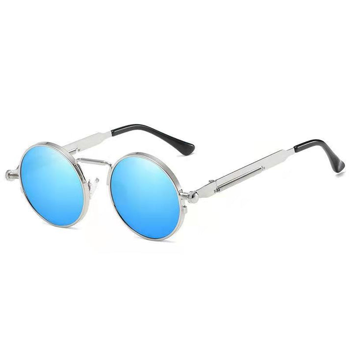 Dame Runde Metall-solbrille med speilte linser Skanto