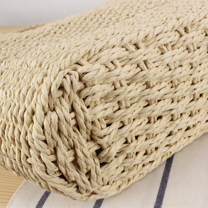 Net Tote Bag in Natural Woven Basket Skanto