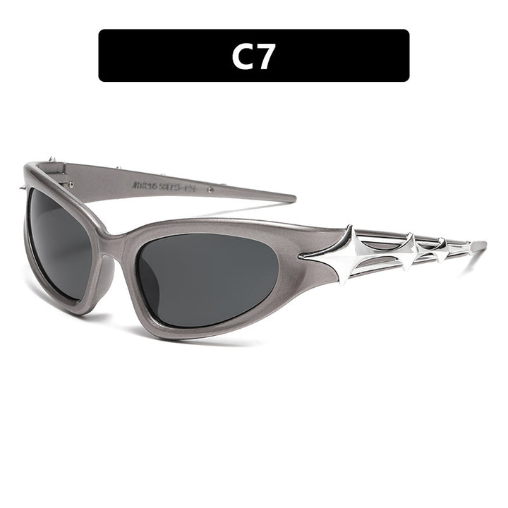 Women's futuristic sunglasses with unique star design Skanto