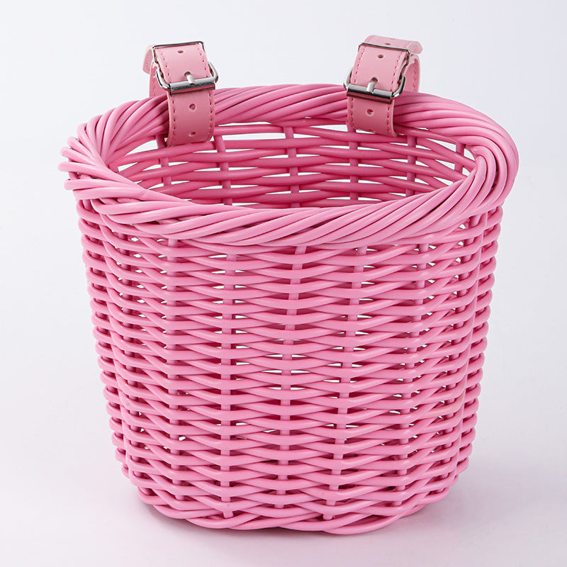 Unisex oppbevaringskurv med elegante lærhåndtak Skanto