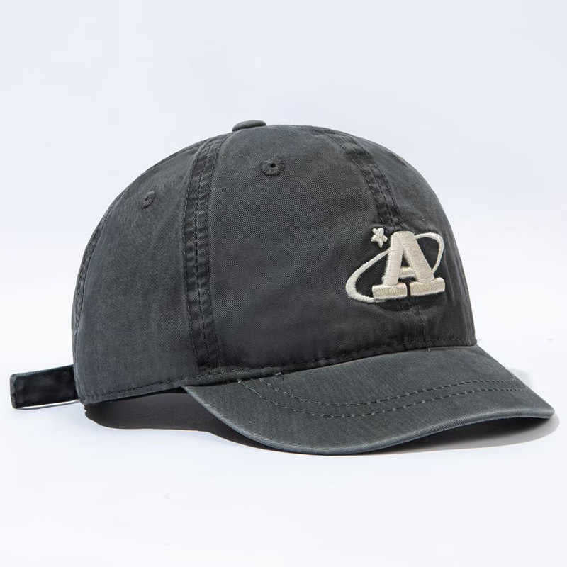 Herre Casual Brodert Canvas Caps Skanto