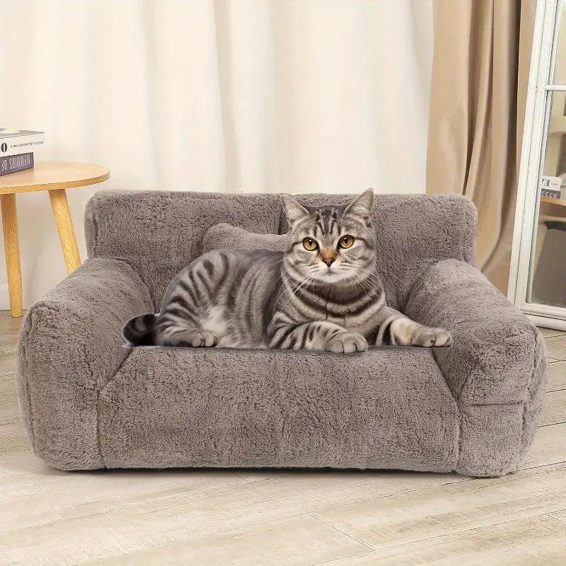 Plysj ortopedisk katt sofa Hundeseng