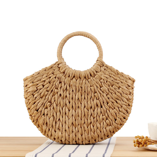 Hand-knotted basket bag with unique design Skanto