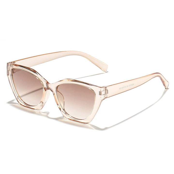 Dame geometrisk solbrille med moderne, hypoallergen plastramme Skanto