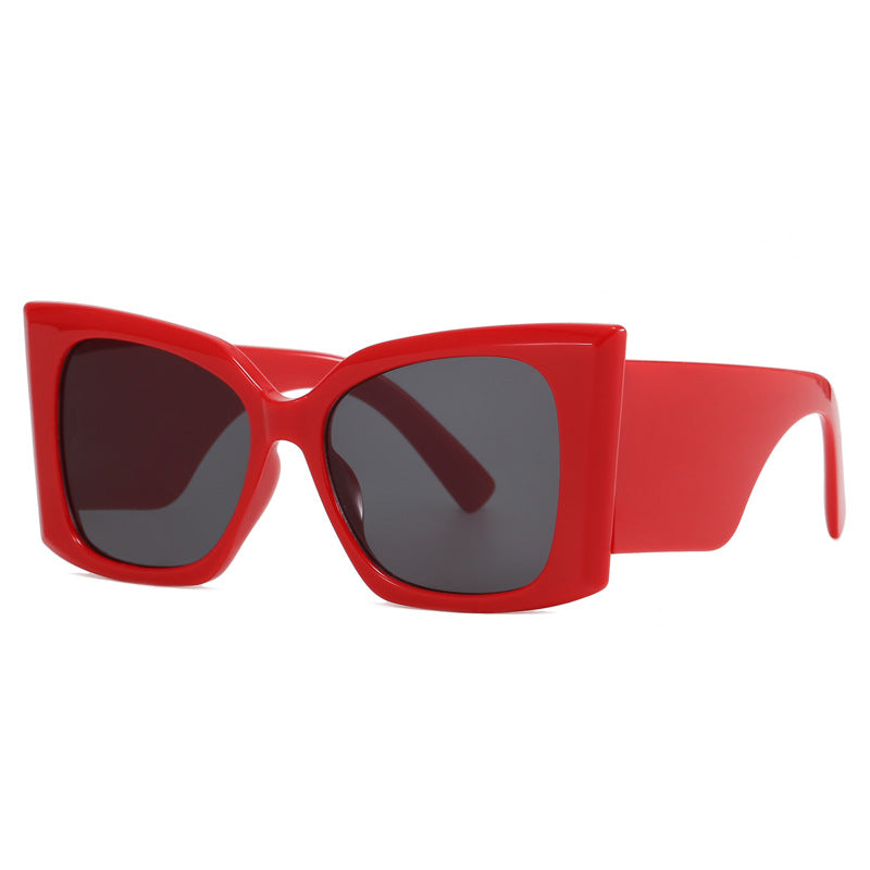 Damer moteriktig oversized solbrille med geometrisk ramme Skanto