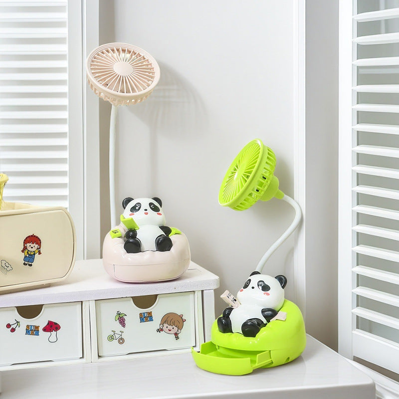 Dame Bærbar Mini-vifte med søtt panda-design Skanto
