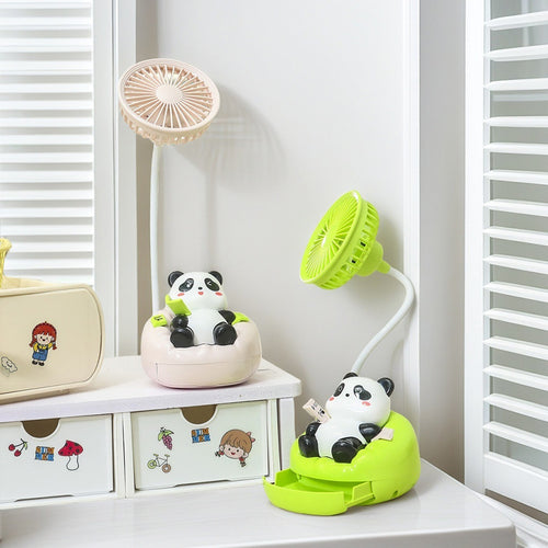 Dame Bærbar Mini-vifte med søtt panda-design Skanto