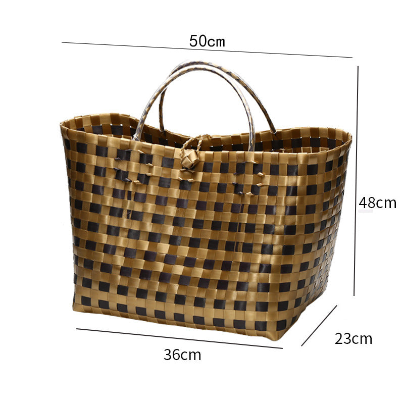 Stor kapasitet vevd handlebag Skanto