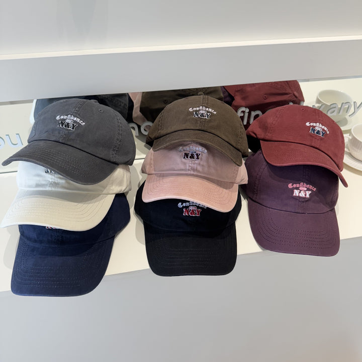 Kvinnebrodert bomull baseballcap Skanto