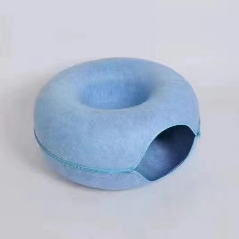 2-i-1 Donut Katt Bed Skanto