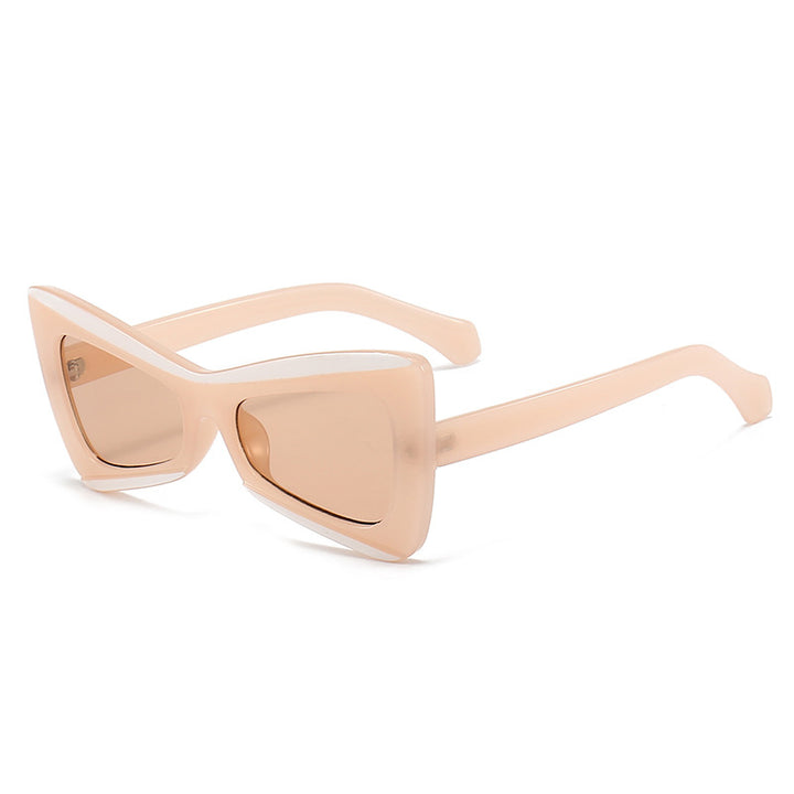 Damer Modische Cat-Eye-solbriller med bred ramme Skanto