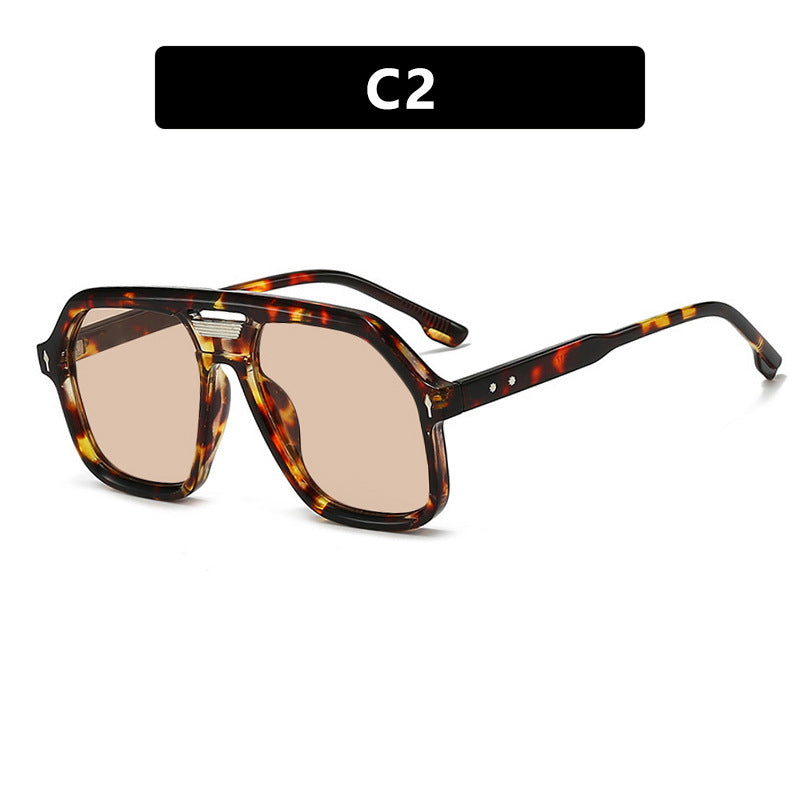 Women's oversized sunglasses with polygonal frame and UV protection Skanto