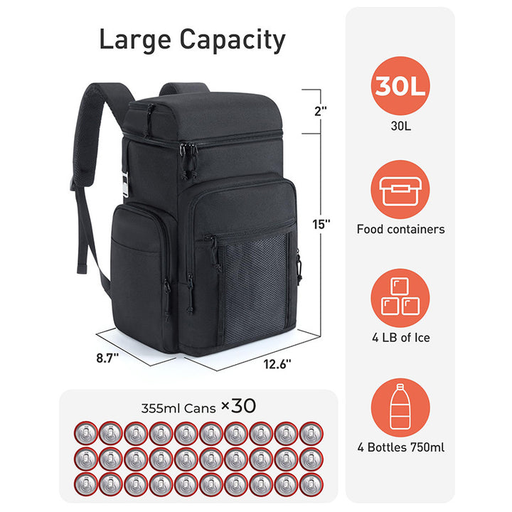 Women's Multifunctional Insulated Cooler and Diaper Backpack with Large Main Compartment and Organizer Skanto