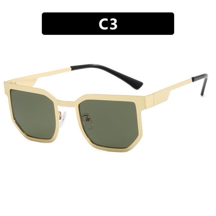 Women's modern sunglasses in trendy rectangular design with slim metal alloy. Skanto