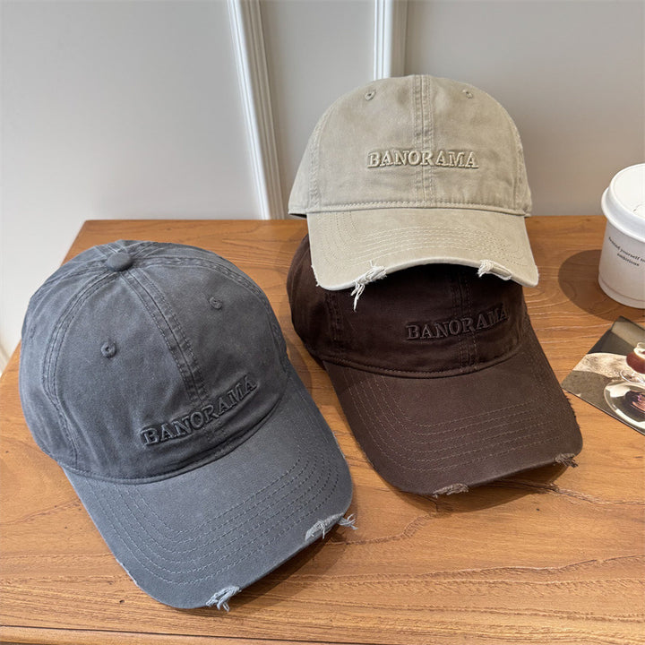 Menns Slittet Stoff Baseball Caps Skanto
