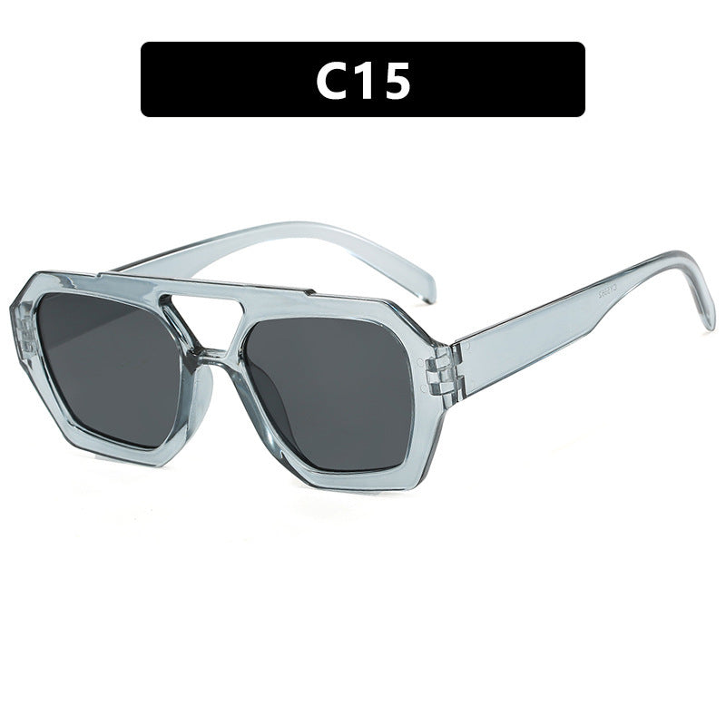 Dame geometrisk solbrille med luksuriøst design Skanto
