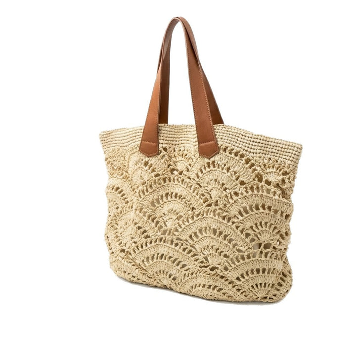 Håndlaget strandveske med elegant bølgedesign Skanto