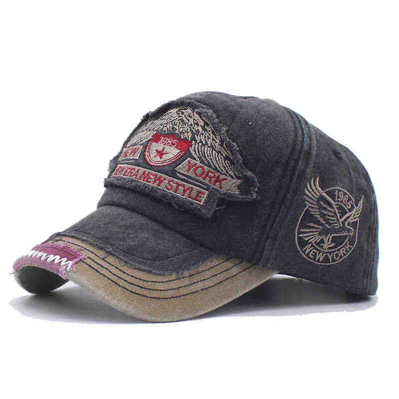 Herre slitt denim caps Skanto