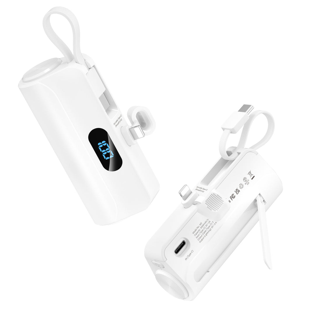 Kompakt Powerbank med Innebygd LED-lys Skanto