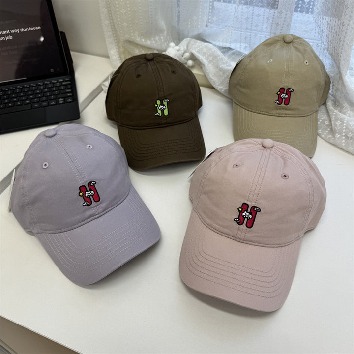Kvinne Casual Brodert Baseball Caps Skanto