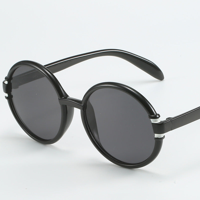 Dame rund solbrille i trendy leopardmønster med UV-beskyttelse Skanto