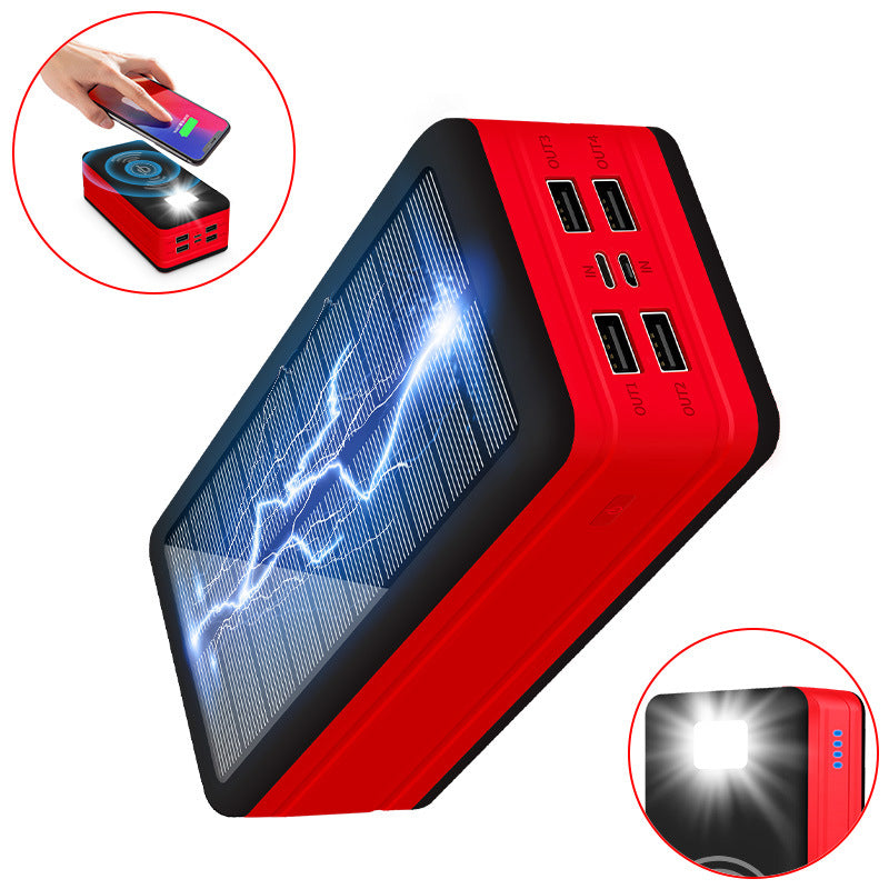Solar Powerbank med trådløs ladefunksjon fra Skanto