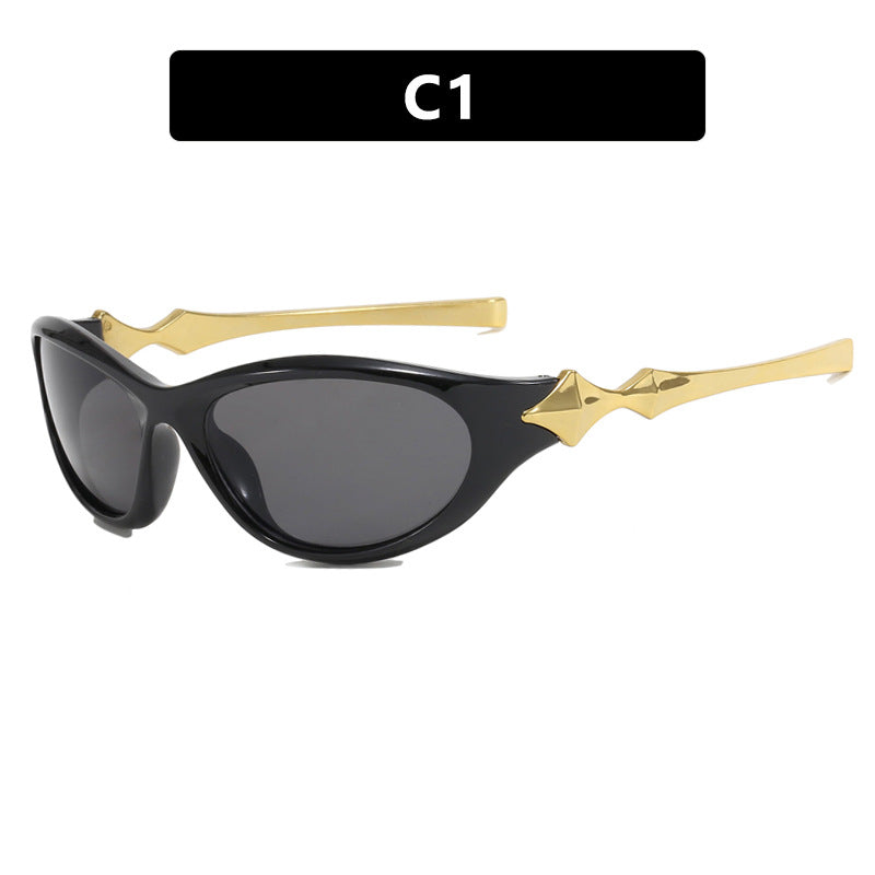 Women's sunglasses in elegant retro style with eye-catching lenses Skanto