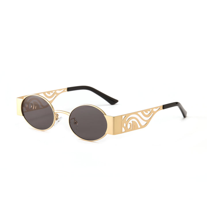 Dame moteriktig rund solbrille med eksepsjonelt design Skanto