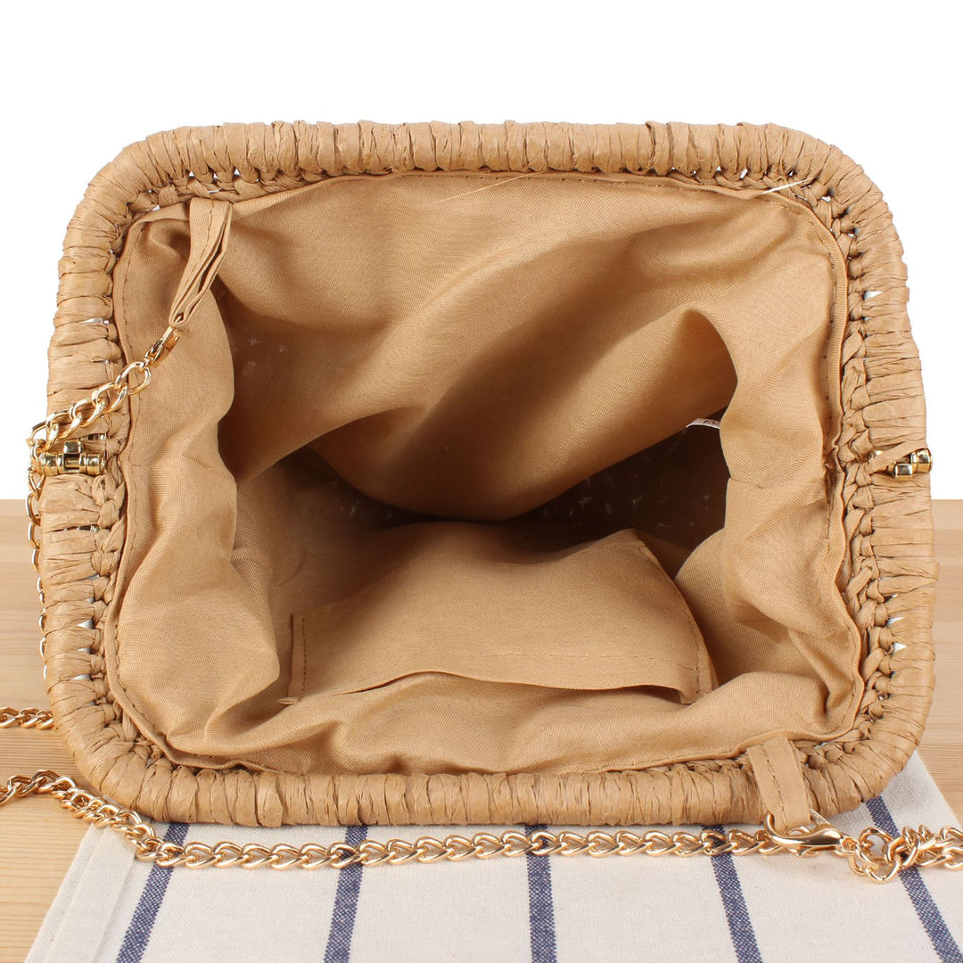 Designer shoulder bag with elegant fold pattern Skanto