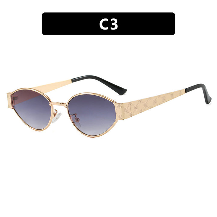 Dame Cat-Eye solbriller med elegant design og luksuriøse detaljer Skanto