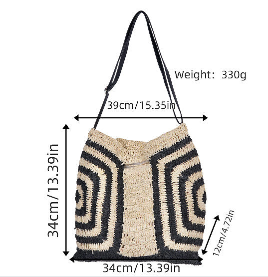Praktisk Shopper-tote av naturlig materiale med grafisk design Skanto