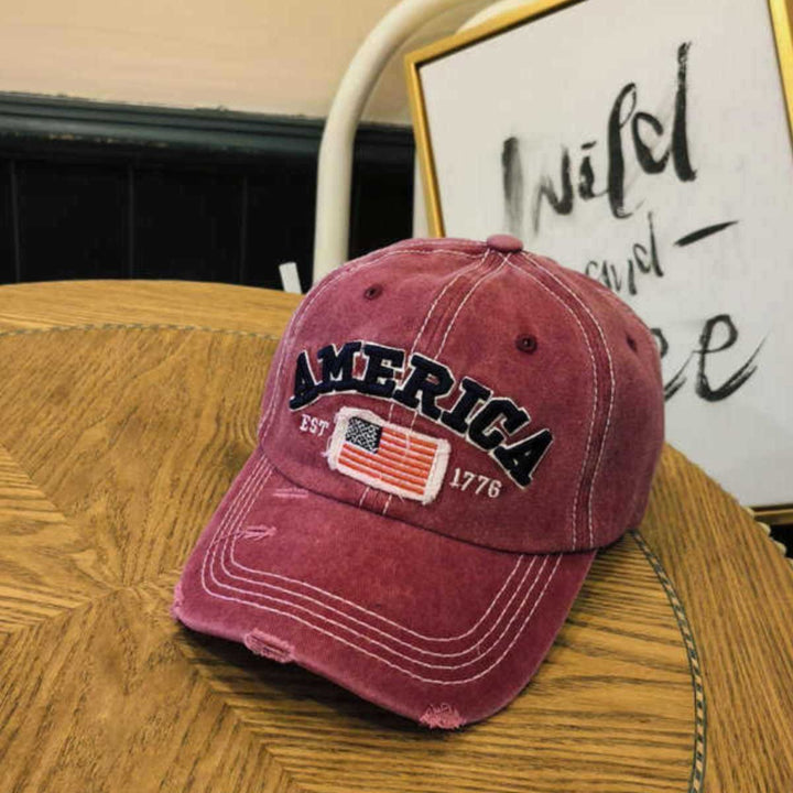 Unisex vintage-inspirert slitt baseball cap Skanto