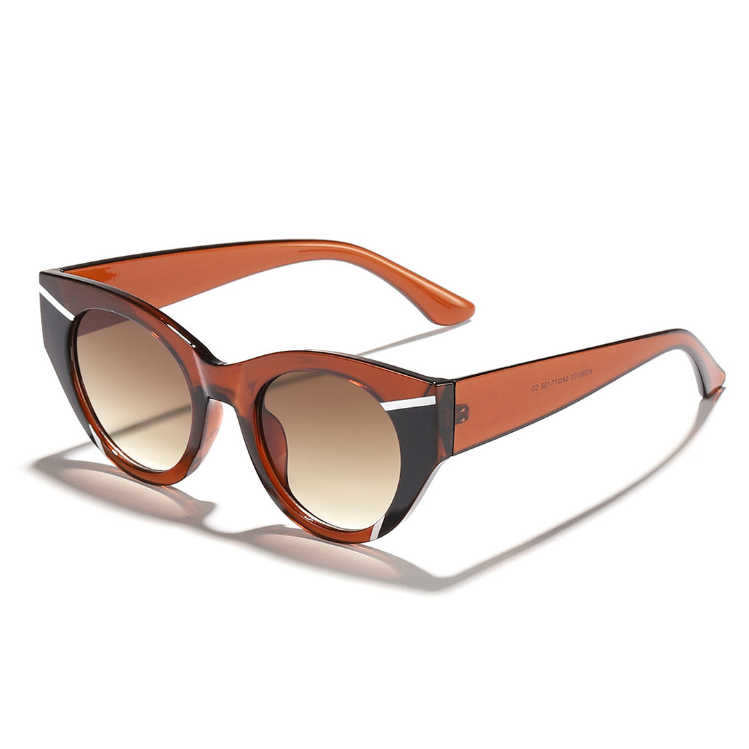 Dame moteriktig solbrille med unik leoprint Skanto