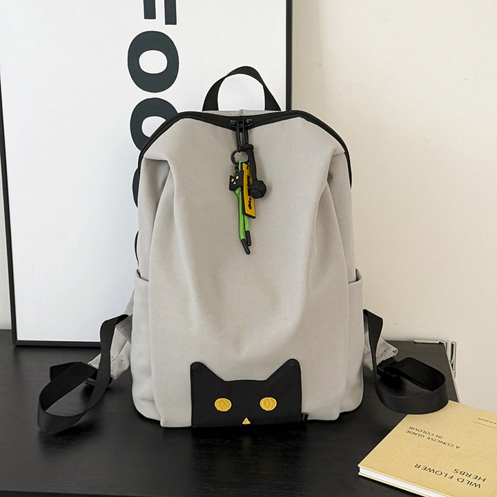 Søt katt ansikt skole ryggsekk
