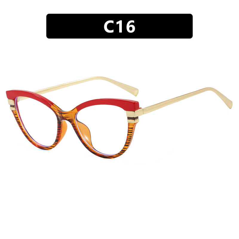 Damer Cat-Eye solbrille med elegante metallakenter Skanto