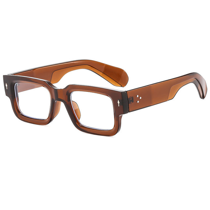 Dame moteriktig kvadratisk solbrille i iøynefallende skjoldpatt-design Skanto