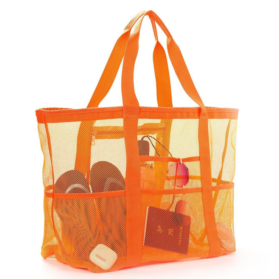 Stor strandbag av pustende mesh-materiale Skanto