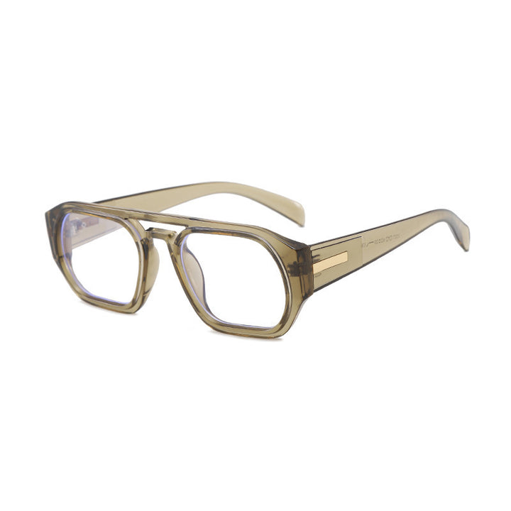 Women's fashionable rectangular glasses with elegant metal accent Skanto