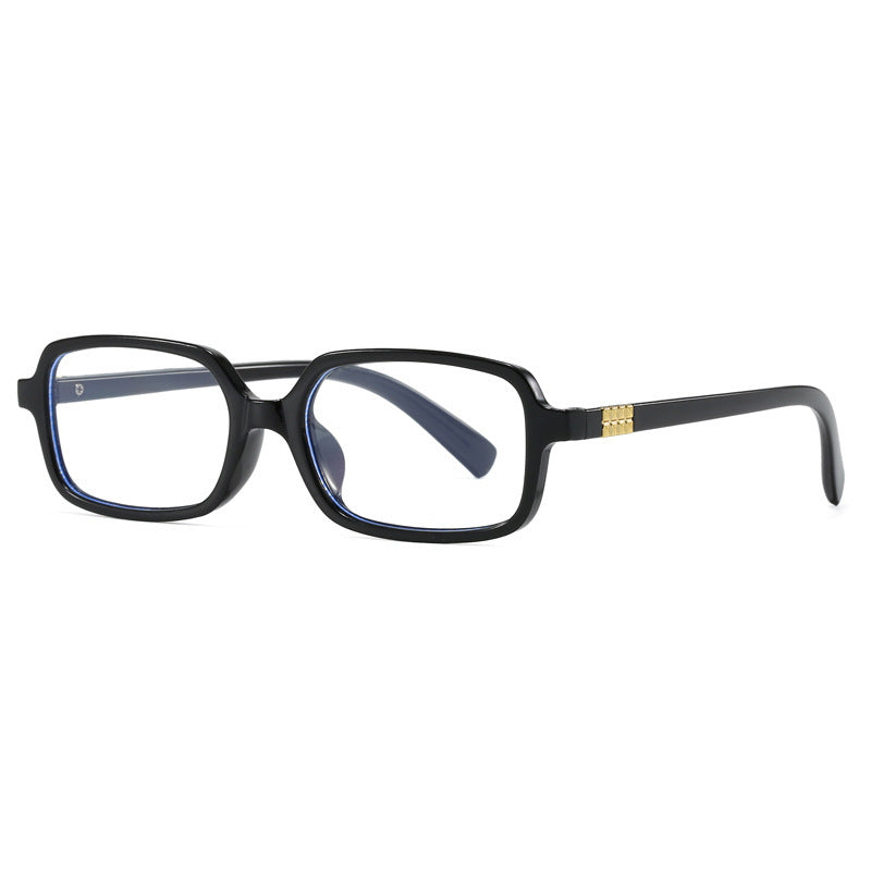 Women's fashionable square glasses with elegant plastic frame and golden accents Skanto